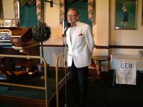 Len Rawle with the 2/5 WurliTzer